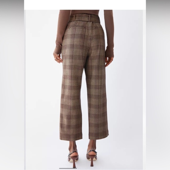 Aritzia Wilfred Tie Front Pants Plaid Size 6 - Picture 12 of 14